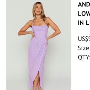 Showpo Strapless Lavender Dress